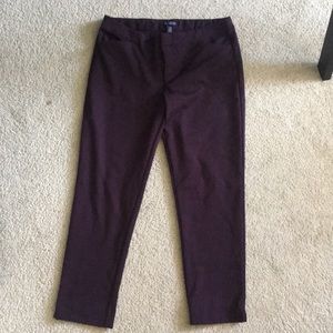 Slim city ponte plum pants